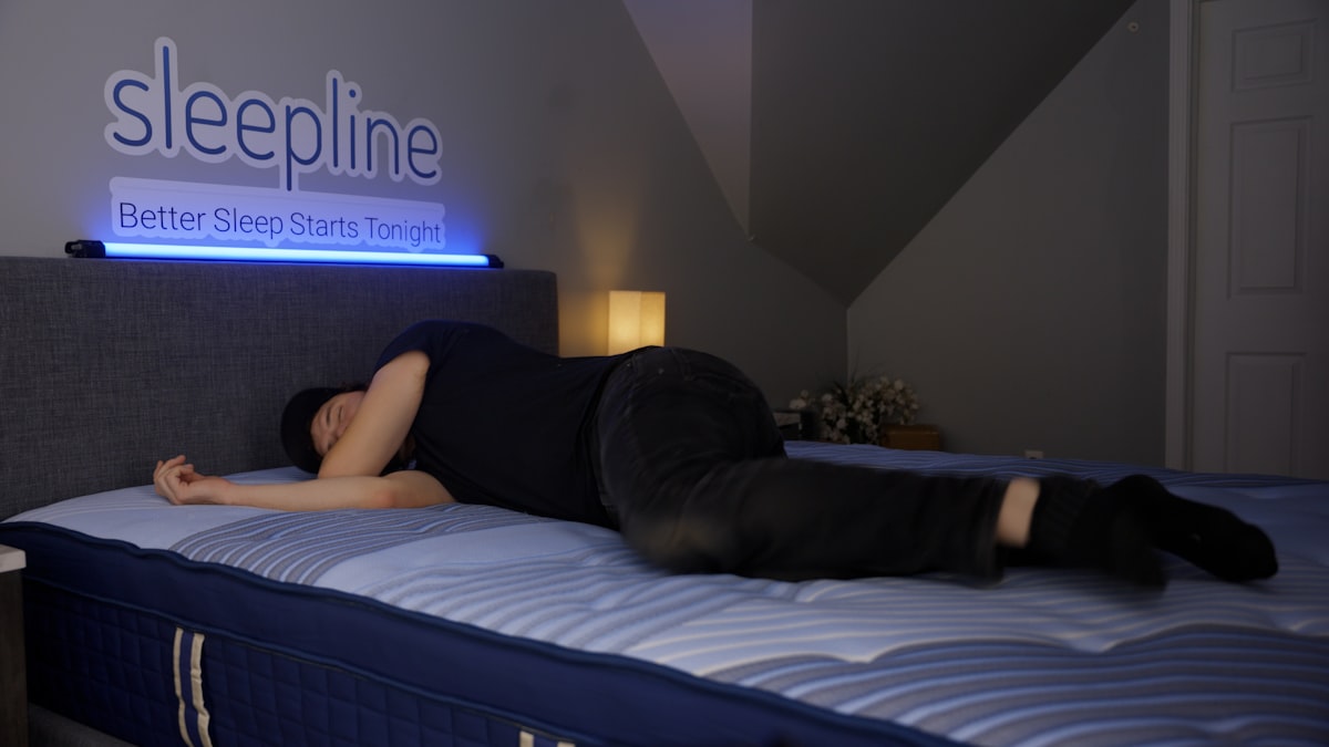 Person analyzing various factors affecting sleep quality